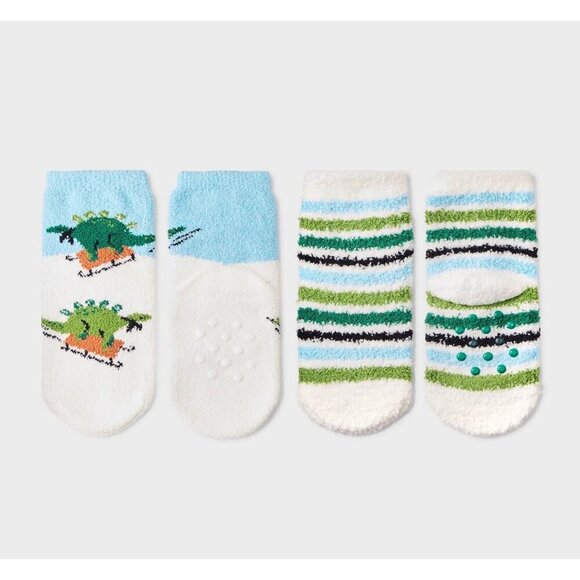 2 Pair Wondershop Toddlers Super Soft Crew Socks Size 6-9 Toddlers Shoe Size New - Picture 2 of 3